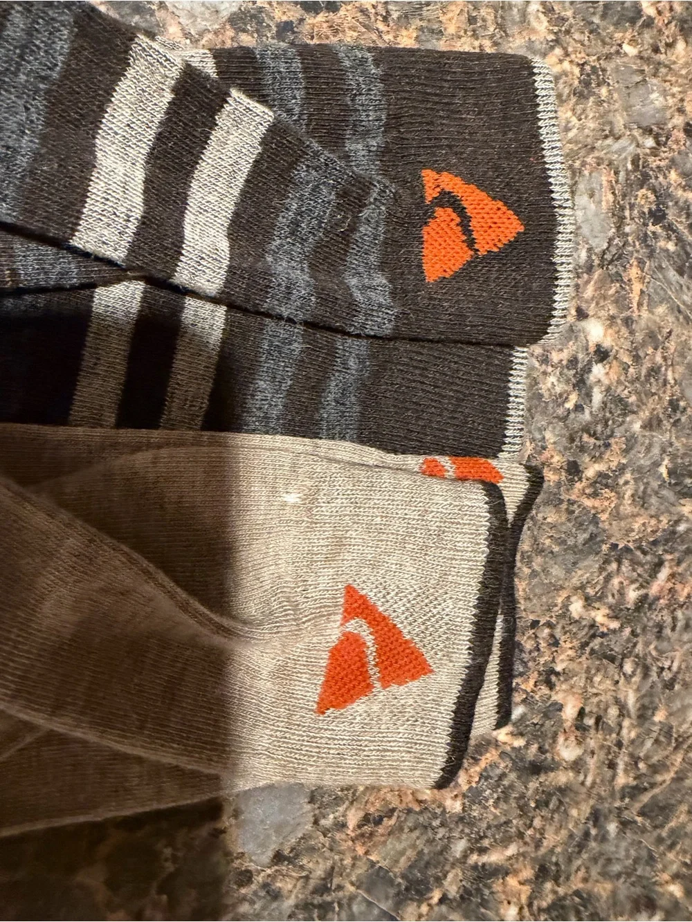 Cabot & Sons Men’s Striped Black & Tan Crew Socks